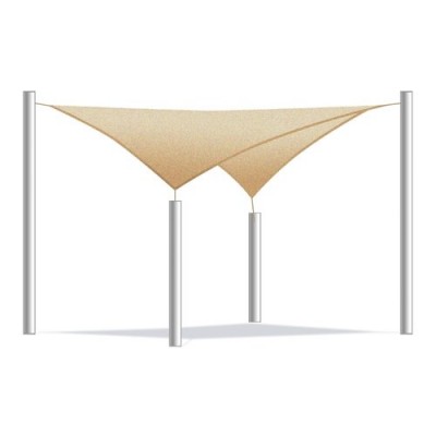 ALEKO Square 10' x 10' Sun Sail Shade Net UV Block Fabric Patio Outdoor Canopy Sun Shelter   564986193